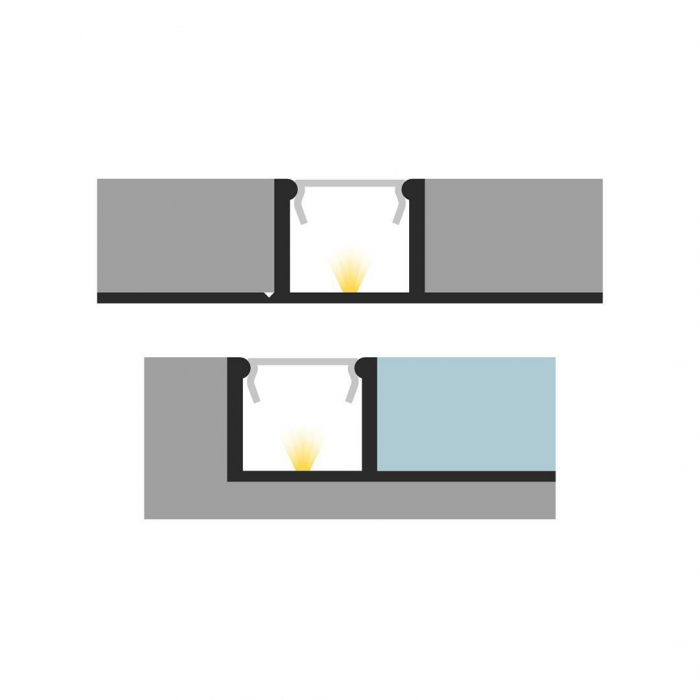 Profile LED P17-1 Aluminiu Negru 2M [3]