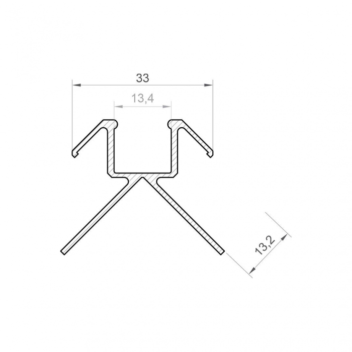 Profile LED P17-3 Aluminiu Alb 2M [2]