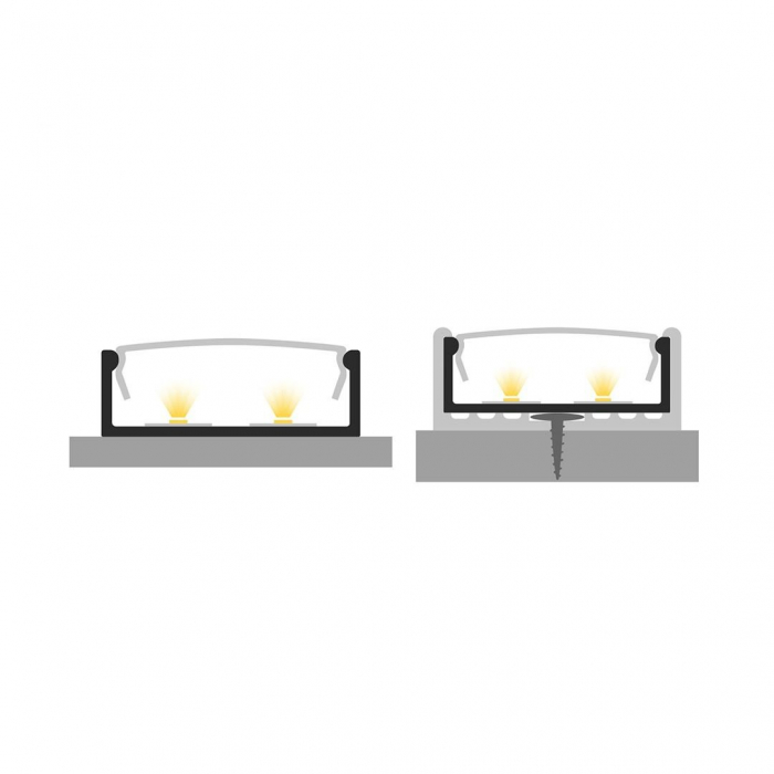 Profile LED P13-1 Aluminiu Alb 2M [3]