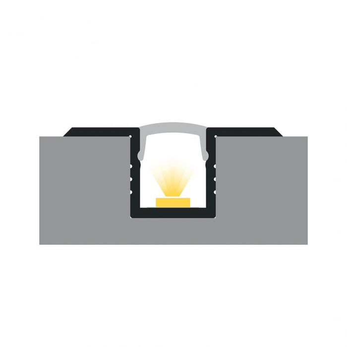 Profile LED P6-4 Aluminiu Negru 2M [3]