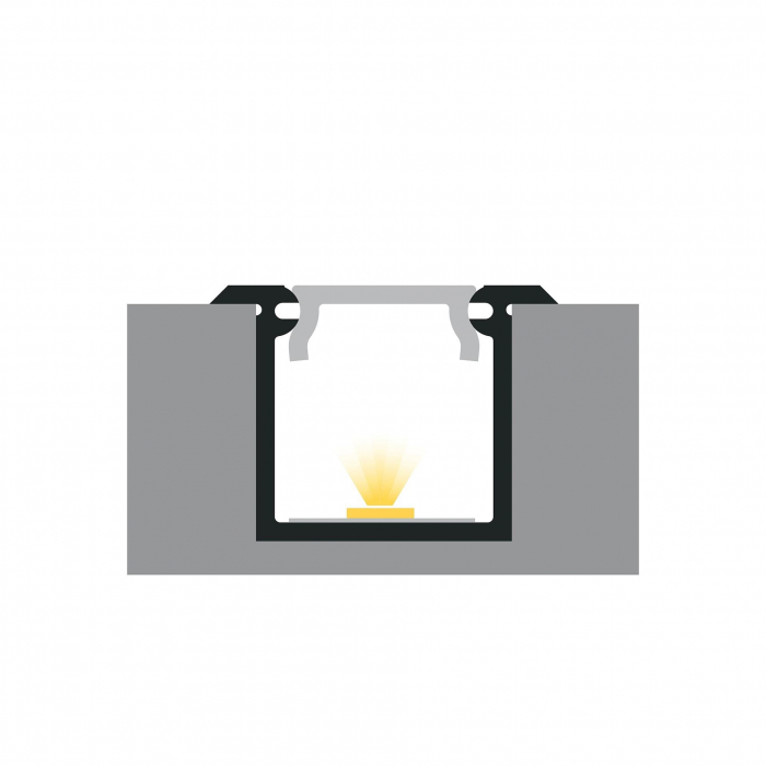 Profile LED P6-6 Aluminiu Alb Dispersor opal 2M [3]