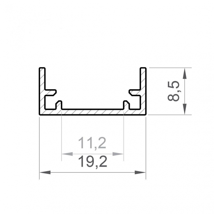 Profile LED P11-1 Aluminiu Negru 2M [3]