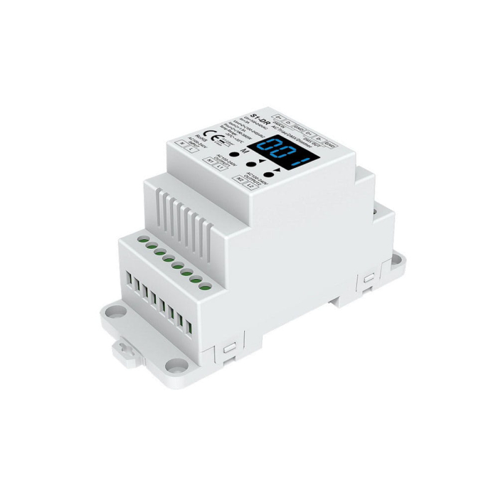 Receptor LED Triac (DMX512) - Dimmer pentru becuri 230VAC 2x100W - Șină DIN - S1-DR(W) [1]