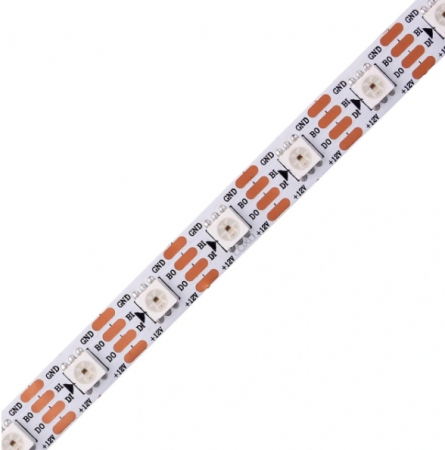 BANDA LED DIGITALA - Banda LED Digitala 60LED IC2815 60PIXELI • 12V • 10W • RGB 1LEDS • IP20 • 10mm
