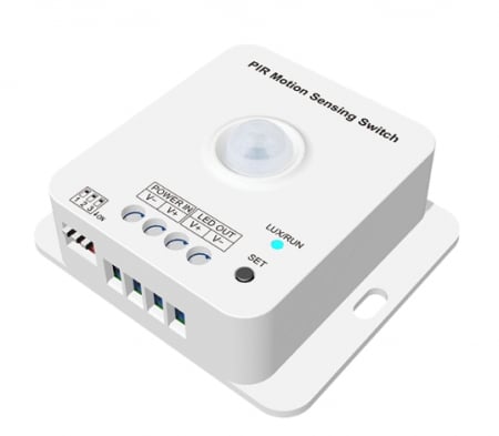 Senzori - Comutator de detectare a mișcării PIR 12-48VDC 6A (fără RF) E1-RC