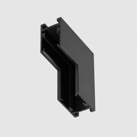 SINA MAGNETICA 5MM - Conector de colt negru 90° pentru sina magnetica aplicata