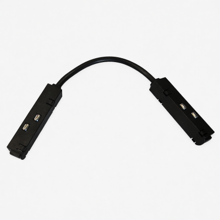 SINA MAGNETICA 20MM - Conector electric de colt negru mat pentru sina magnetica 48V Dc