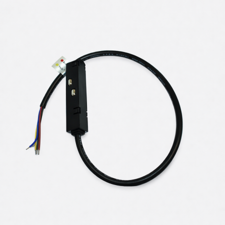 SINA MAGNETICA 20MM - Conector electric negru mat pentru sina magnetica 48V Dc cu cablu de 0.50