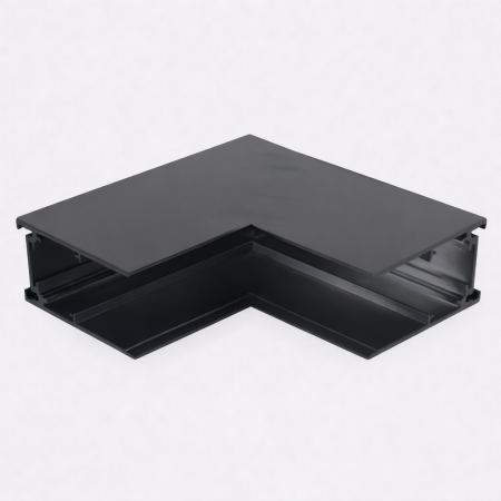 SINA MAGNETICA 20MM - Conector negru mat la 90° pentru sina aplicata