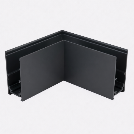 SINA MAGNETICA 20MM - Conector negru mat la 90° pentru sina aplicata