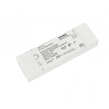 Sistem de control RF Mono - Controler cu alimentare cu tensiune LED - 12V 75W - 230V - PB-75-12