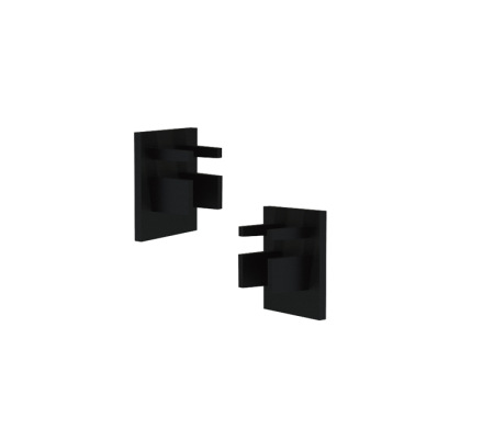 SINA MAGNETICA 5MM - Dopuri negre (set de 2 buc) pentru mini sina magnetica