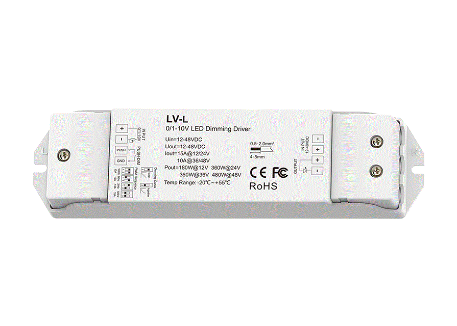 Driver LED CV 12–48V DC, 15A, control 0–10V / 1–10V – LV-L [1]