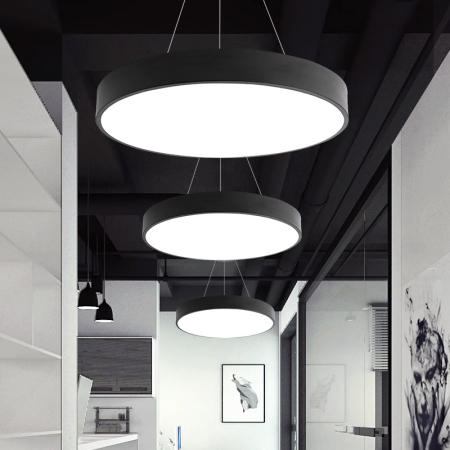 Lampa de tavan cu pandantiv LED moderna  72W • 4680LM Φ80CM • alb rece 6000K [1]