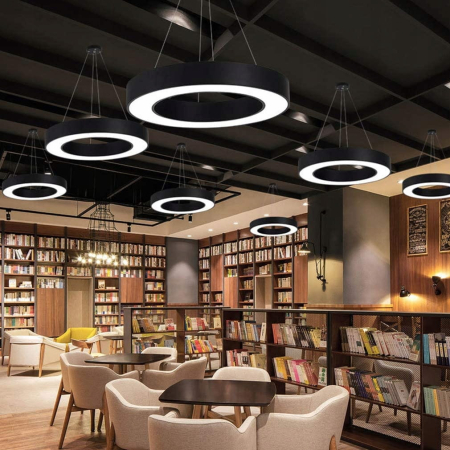 Lampa de tavan cu pandantiv LED moderna  60W • 3900LM Φ80CM • alb neutru 4000k [4]