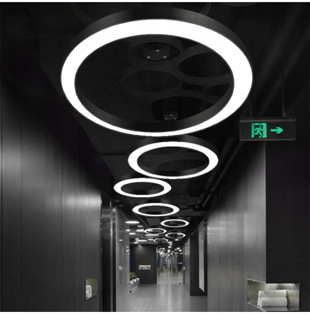 Lampa de tavan cu pandantiv LED moderna  72W • 4680LM Φ100CM • alb rece 6000K [7]
