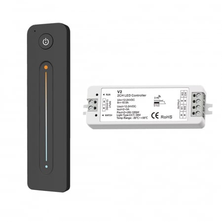 Sistem de control RF CCT - LED Dimmer - CCT - 1 zona - Telecomanda + Receptor - Set