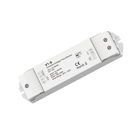 CONTROLER BANDA LED - LED Dimmer - Mono - 12-48V DC 1x15A - Triac Control 230V - V1-S