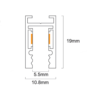 Mini sina magnetica 24V DC 1M negru mat [1]