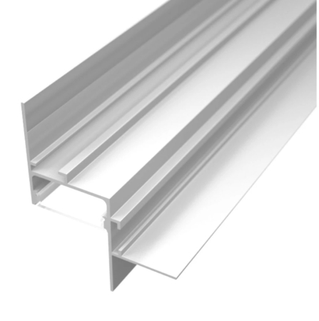 Profil LED Aluminiu Negru Incastrabil SHADOW Dispersor Opal 2M [3]