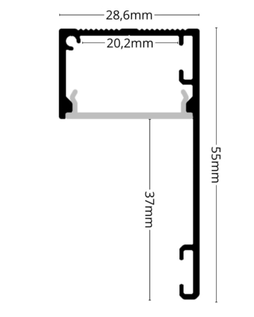 LED profile DECO LINE BLACK 2m [2]
