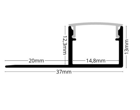 Profil LED de 2m Incastrat 13 [2]