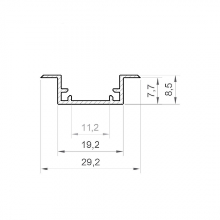 Profile LED P11-2 Aluminiu Negru 2M [1]