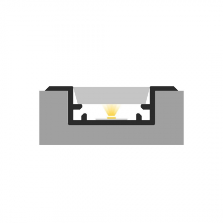 Profile LED P11-2 Aluminiu Negru 2M [2]