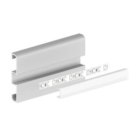 Profile LED P15-1 Aluminiu Negru Dispersor Opal 2M [3]