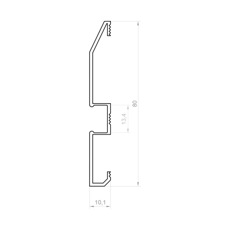 Profile LED P16-1 Aluminiu Negru Dispersor Opal 2M [1]
