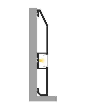 Profile LED P16-1 Aluminiu Alb Dispersor Opal 2M [2]