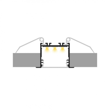 Profile LED P22-1 Aluminiu Negru 2M [2]