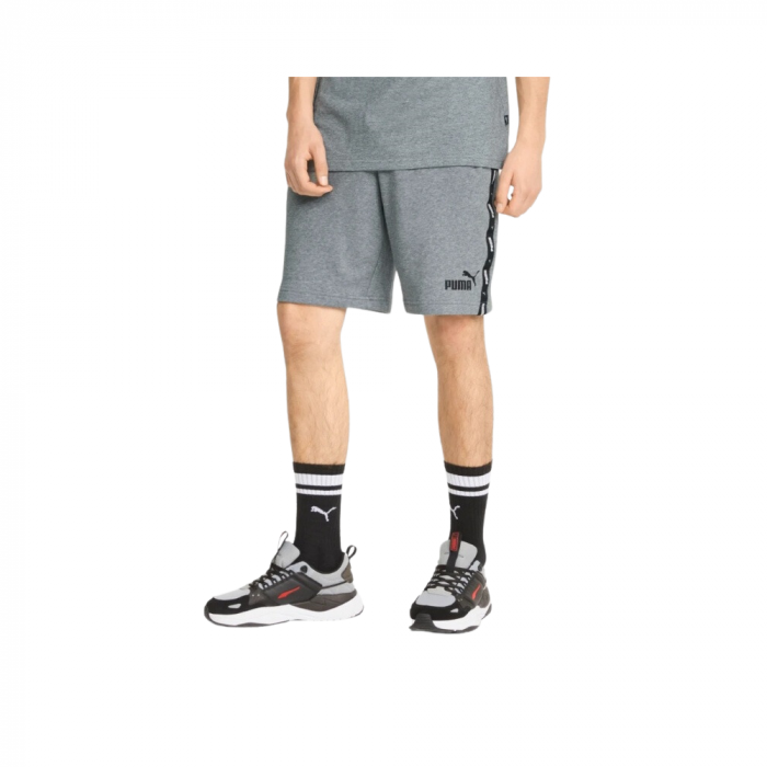 Ess+ Tape Shorts 9 TR Medium Gray Heath [3]