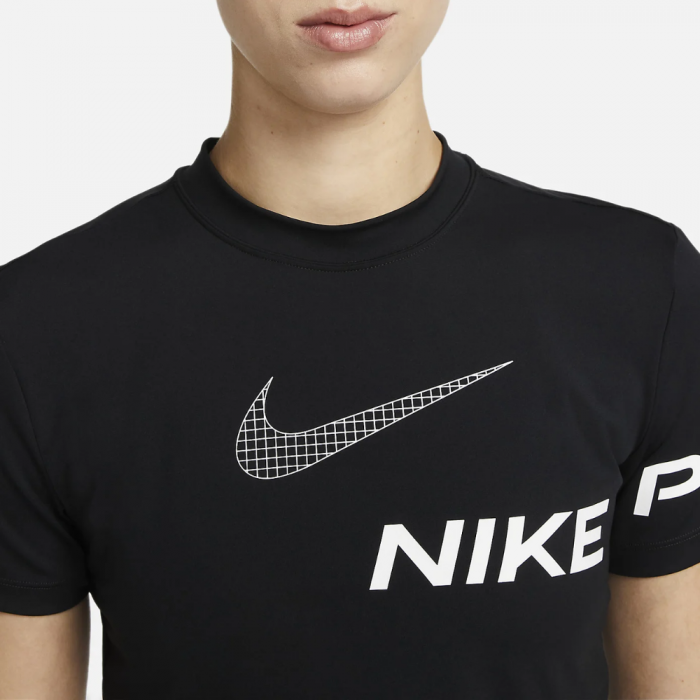 Nike Pro Dri-FIT Women s Short-Sleeve Cropped Graphic Training Top