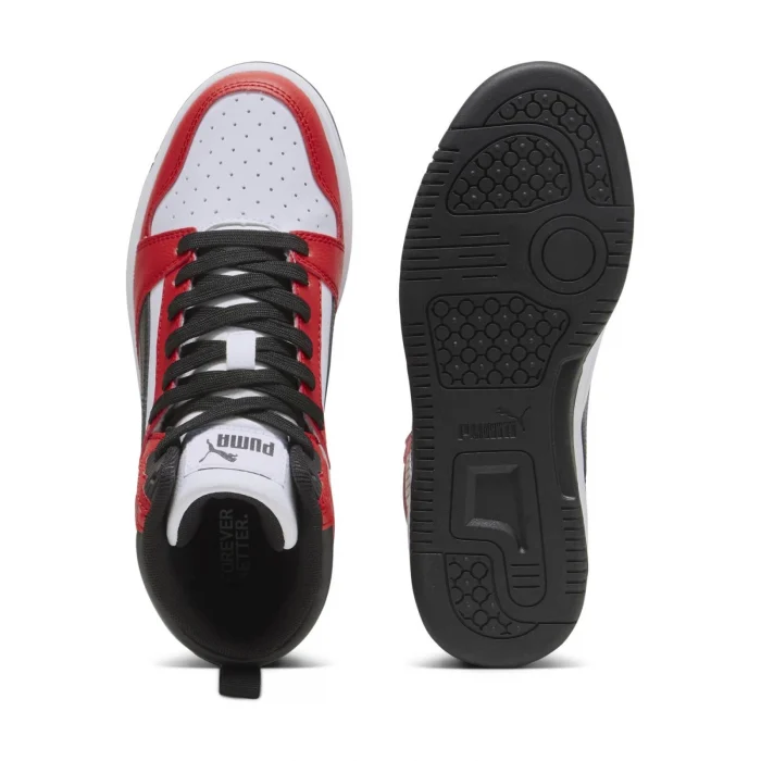 Puma Rebound V6 Mid Jr PUMA White-PUMA B [4]