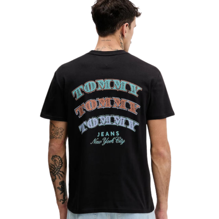 T-SHIRT MANICA CORTA COTONE REGULAR BACK PRINT DOLLAR STACK DM0DM22318-BDS [4]