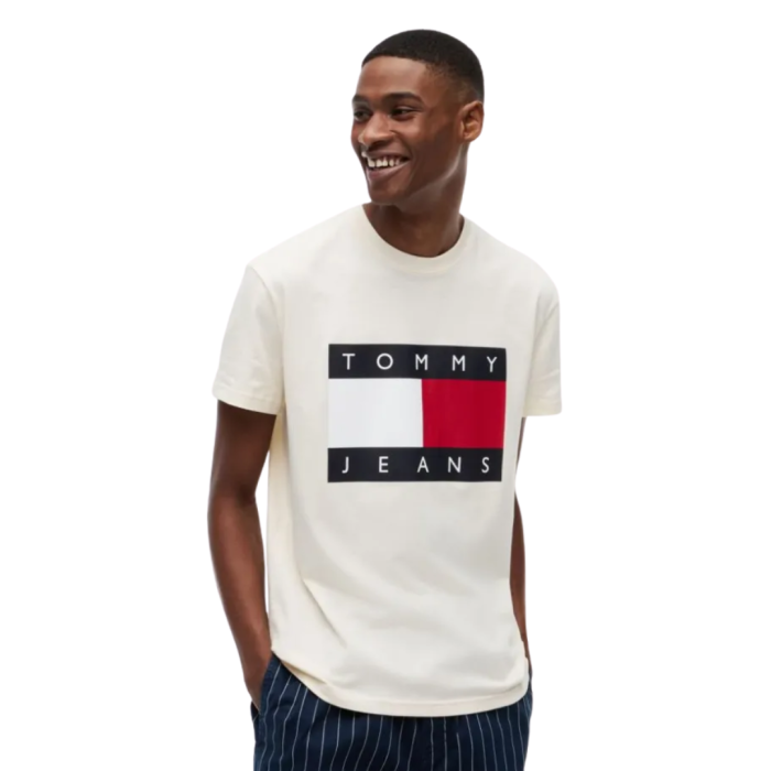 T-SHIRT MANICA CORTA COTONE REGULAR BIG FLAG LOGO EXTENEDED DM0DM22645-AEF