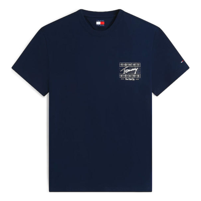 T-SHIRT MANICA CORTA COTONE REGULAR SIGNATURE FLAG DM0DM23177-C1G [4]