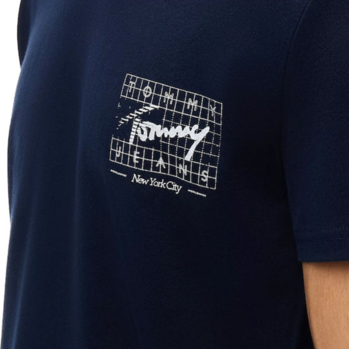 T-SHIRT MANICA CORTA COTONE REGULAR SIGNATURE FLAG DM0DM23177-C1G [2]