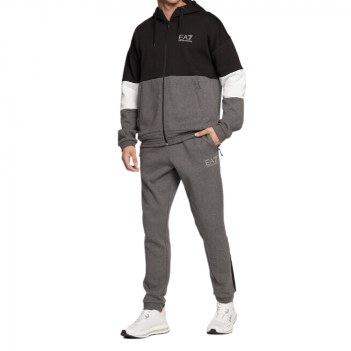 TUTA FELPA FULL ZIP CAPPUCCIO COLOURBLOCK - SPORTY ATHLETIC [2]