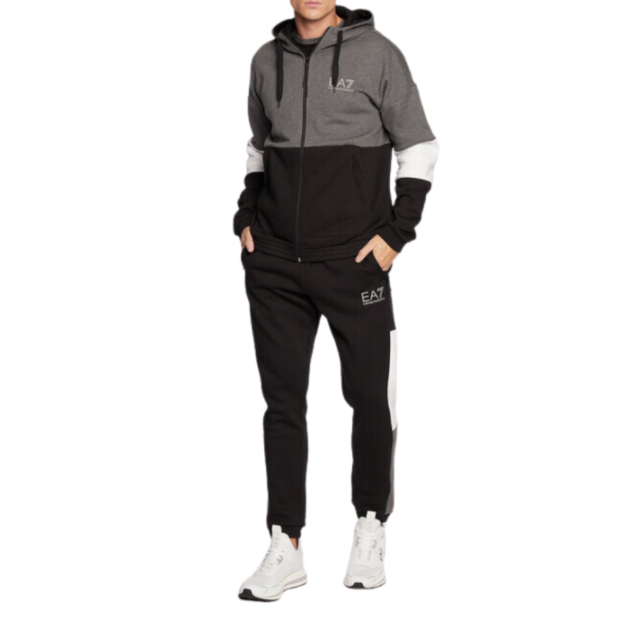 TUTA FELPA FULL ZIP CAPPUCCIO COLOURBLOCK - SPORTY ATHLETIC [3]