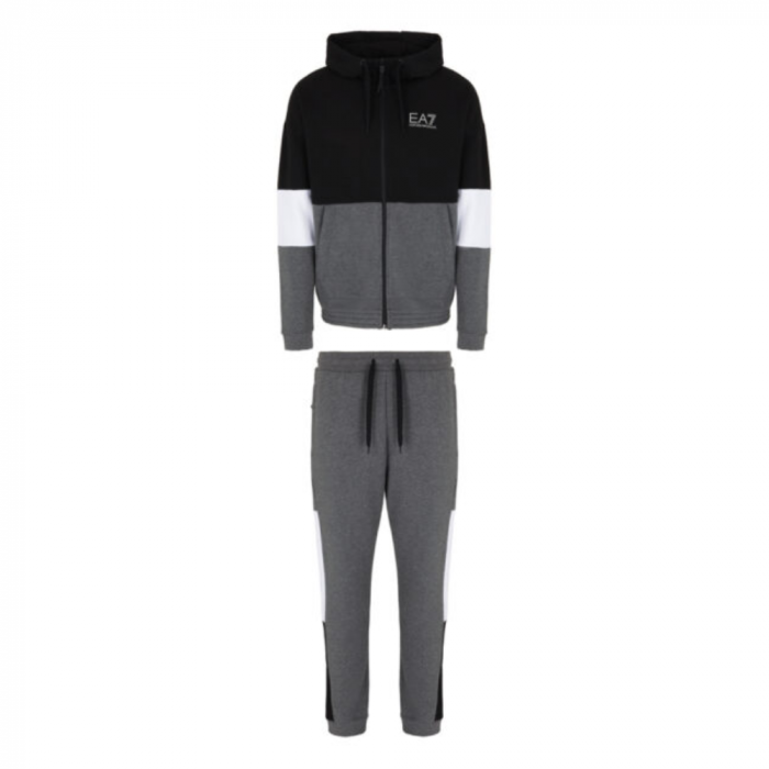 TUTA FELPA FULL ZIP CAPPUCCIO COLOURBLOCK - SPORTY ATHLETIC