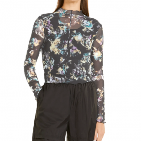 Crystal G. Aop Longsleeve Fitted Tee Pum [1]