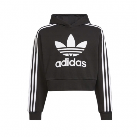 Felpa French Terry Cappuccio Cropped 3 Stripes [0]