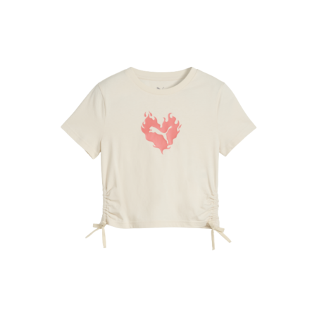Copii și Adolescenti - FLAMING LOVE Knotted Tee G Alpine Snow 685108-87