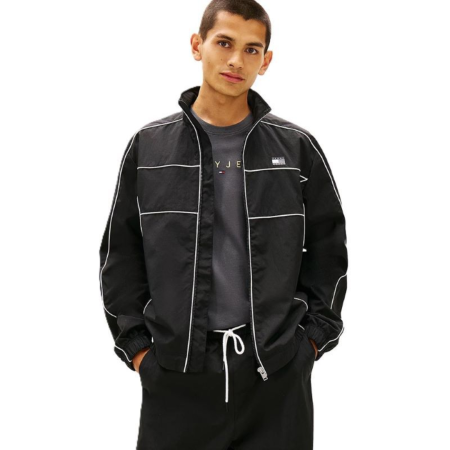 Promoții - GIACCA POLY FULL ZIP CAPPUCCIO PIPING FLAG DM0DM22297-BDS
