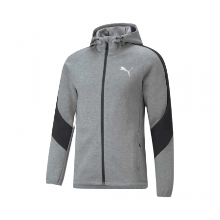 Bărbaţi - Evostripe Full-Zip Hoodie Medium Gray He - 849915-03