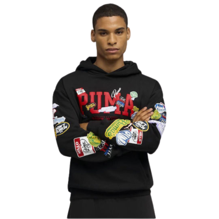 BLUZA - HooperHotline Pullover Hoodie PUMA Black 632827-02