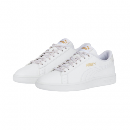 Puma Smash V2 Metallics Jr Puma White-Pu [2]