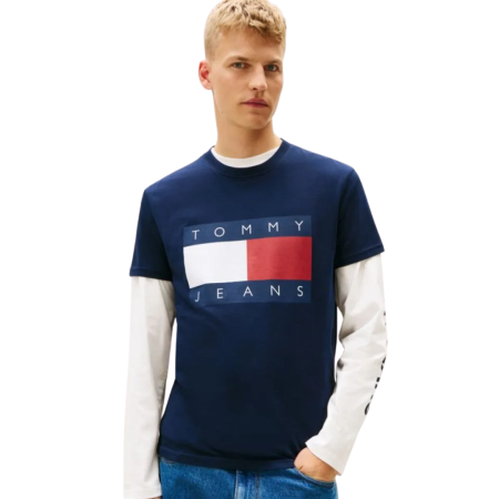 Bărbaţi - T-SHIRT MANICA CORTA COTONE REGULAR BIG FLAG DM0DM22645-C1G